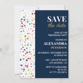 Ami invitations Sauvez la date Confetti (Devant)