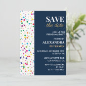 Ami invitations Sauvez la date Confetti (Debout devant)