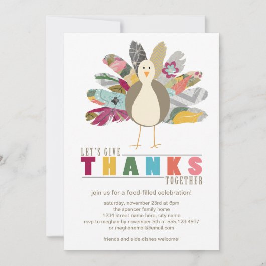 Ami Plantée Thanksgiving Diner Invitation (Devant)