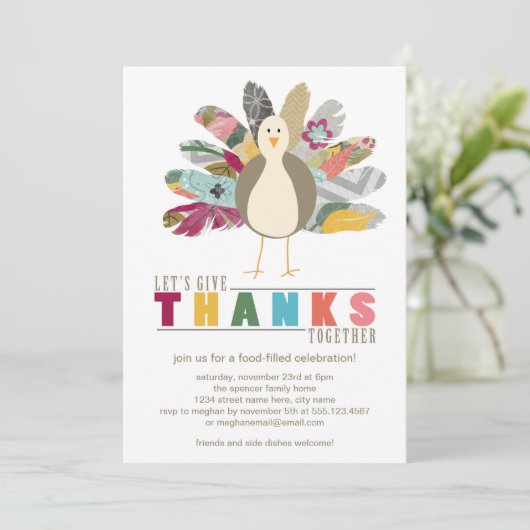 Ami Plantée Thanksgiving Diner Invitation (Debout devant)