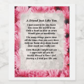 Ami Poem Étiquette bouteille de vin - Rose Floral (Étiquettes simples)