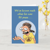 Ami pour plus de 50 ans Carte d'anniversaire (Fleur jaune)