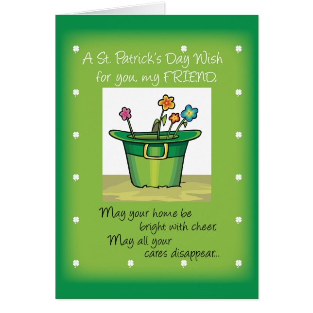 Ami Saint Patrick's Day Casquette avec Fleurs (Devant)