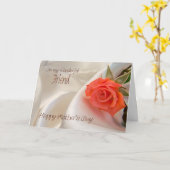 Ami, une carte de fête des mères avec une rose ros (Fleur jaune)