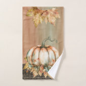 Amiable Citrouille couleur orange, blanc et vert (Serviette à main)