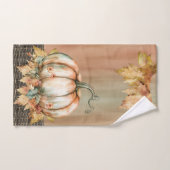 Amiable Citrouille couleur orange, blanc et vert (Serviette à main)