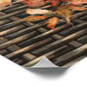 Amiable Sinaasappel, Witte en Groene Waterverf Pom Poster (Hoek)