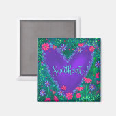Amiante Coeur Floral Inspirivity Magnet (Recto/Verso)