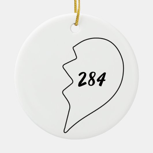 Amicable Numbers (220 284) Keramisch Ornament (Voorkant)