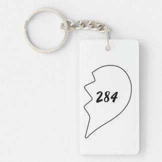 Amicable Numbers (220 284) Keramisch Ornament Keyc Sleutelhanger