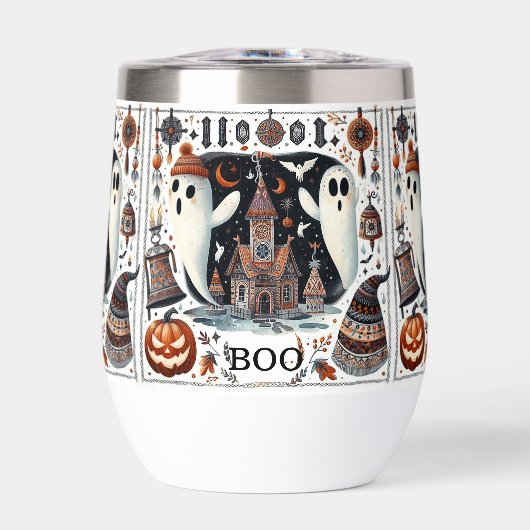 Amical Boo Halloween Ghost Script moderne Éffrayan (Avant)