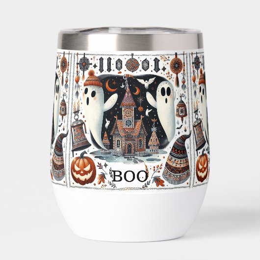 Amical Boo Halloween Ghost Script moderne Éffrayan (Arrière)