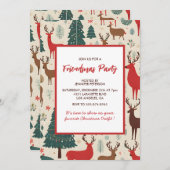 Amical Invitations Cute Whimssar Deer tree (Devant / Derrière)