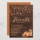 Amical Thanksgiving Holiday Invitation (Devant / Derrière)