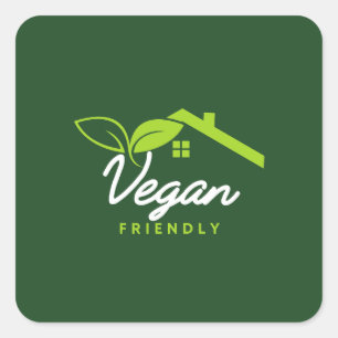 Amical Végétalien. Étiquettes Végétaliennes