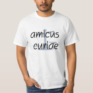 Amicus curiae. T-shirt d'avocat avec l'expression