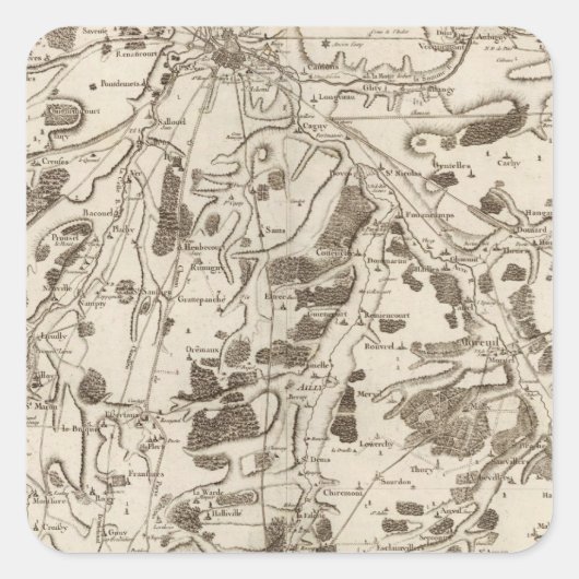 Amiens Vierkante Sticker (Voorkant)