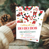 Amies Drôle Père Noël Christmas Party Invitation