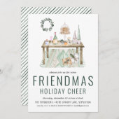 Amies Noël Fête de Noël Invitation (Devant / Derrière)