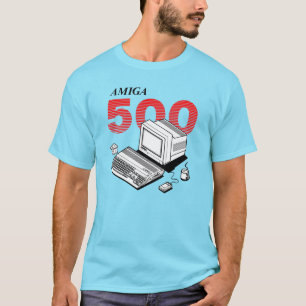 Amiga 500 computer - rode versie t-shirt
