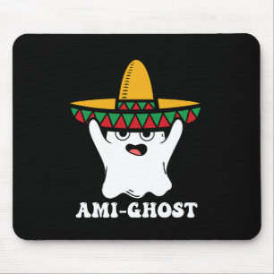 Amighost Spooky Halloween Ghost Mexicaanse Sombrer Muismat