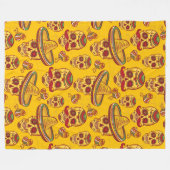 Amigo Skulls Fleece Deken (Voorkant (Horizontaal))