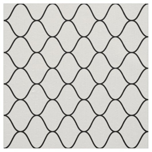 Amime Pattern - Zwart op Wit Stof (Swatch)