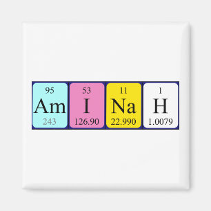 Aminah periodiek table name magnet magneet