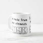 Aminata nom de table périodique mug (Devant gauche)