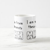 Aminata nom de table périodique mug (Centre)