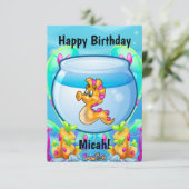 AmiPoisson caricature poisson mignon carte d'anniv (Debout devant)