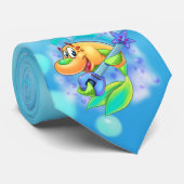 AmiPoisson mignon cravate de dessin animé avec poi (Roulé)