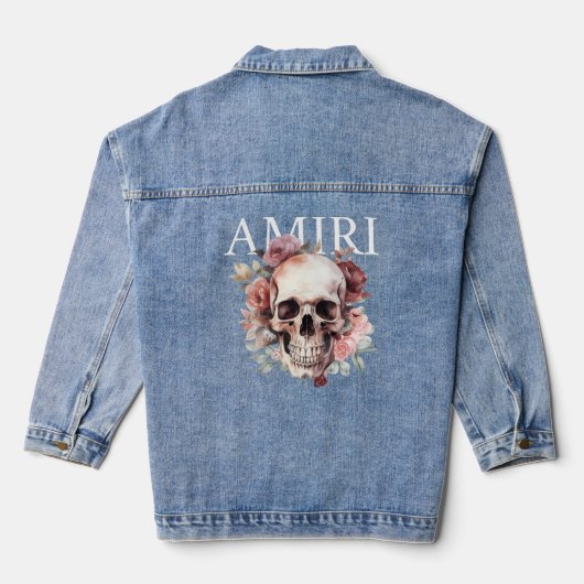 Amiri-schedel Denim Jacket (Achterkant)