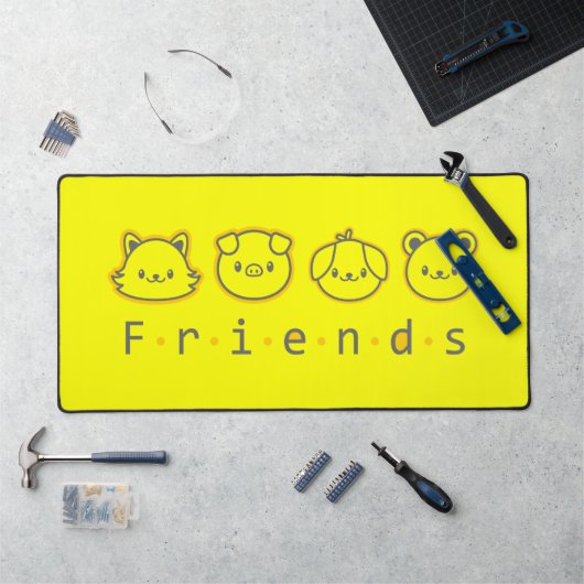 Amis animaux mignons se font face (Poste de travail)