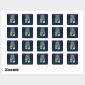 Amis avec Aliens sur un autocollant (Feuille)