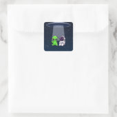 Amis avec Aliens sur un autocollant (Sac)
