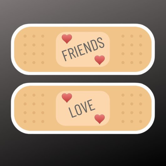 Amis Bandaids Amour Autocollant Vinyl Coupé sur me