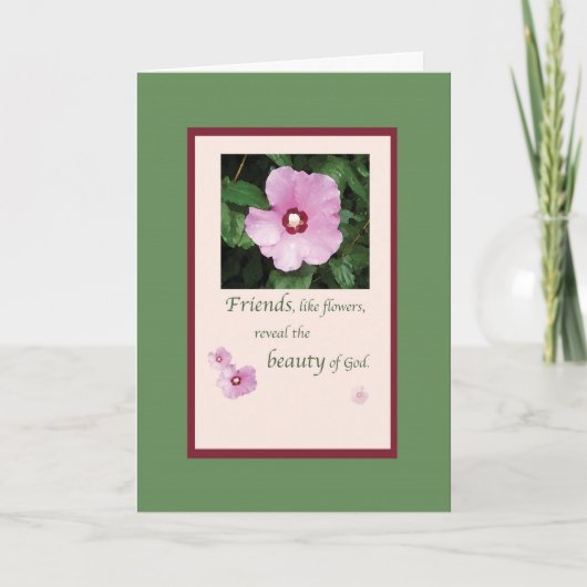 Amis Comme Fleurs Carte Anniversaire (Devant)