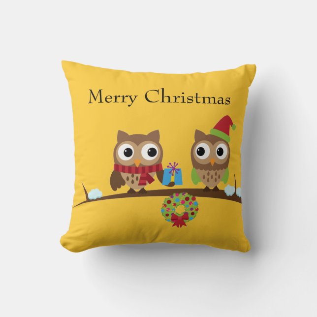 Amis de hibou avec Coussin cadeau (Recto)