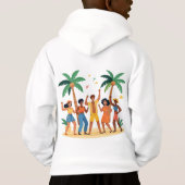 Amis de la fête tropicale de plage Célébration d'é (Dos)