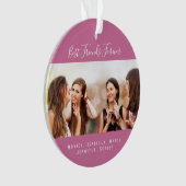 Amis de la vie photo nom rose foncé (devant)