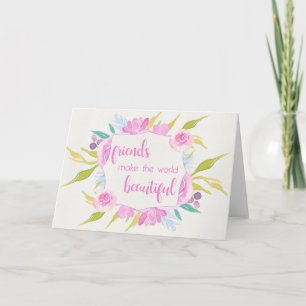 Amis de l'aquarelle faire le monde belle carte