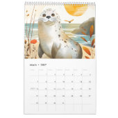 Amis de l'océan – Calendrier animalier Boho (Mar 2027)