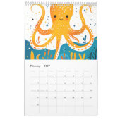 Amis de l'océan – Calendrier animalier Boho (Feb 2027)