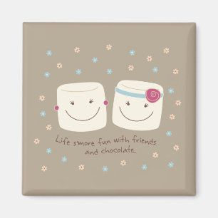 Amis de Marshmallow et aimant au chocolat