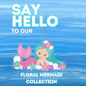 Amis de mer Rose Sirène Autocollant