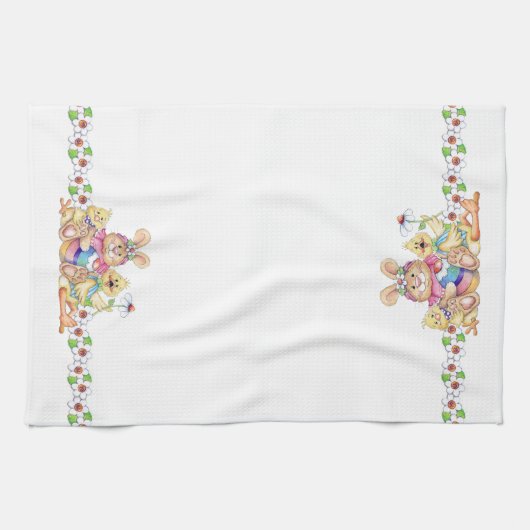 Amis de Pâques - serviette de cuisine (Horizontal)