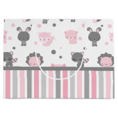 Amis de région boisée roses et sac gris de cadeau (Devant)