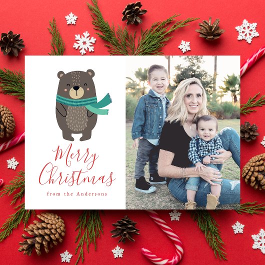Amis d'hiver | Bear Holiday Carte photo