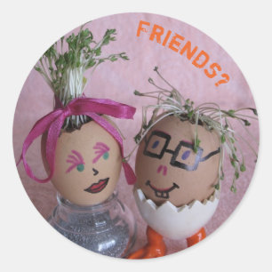 Amis - Drôle Eggmen Stickers Couple